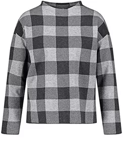 Swetry damskie - GERRY WEBER Edition Damski sweter 770547-44713, szary w kratkę, 38 (DE) - grafika 1