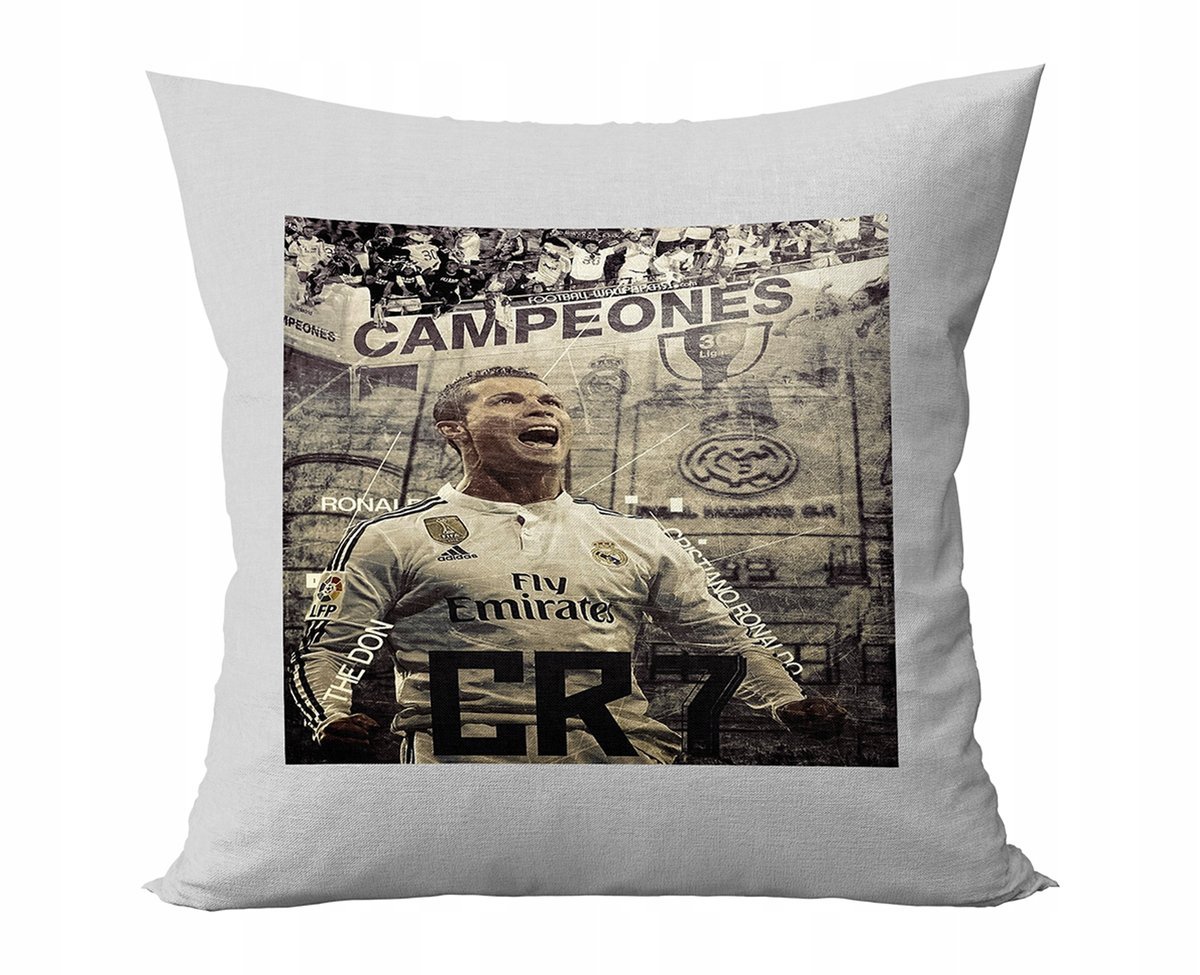 PODUSZKA PERSONALIZOWANA CRISTIANO RONALDO PIŁKA POMYSŁ NA PREZENT GRAFIKI