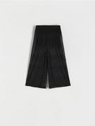 Spodnie i spodenki dla dziewczynek - Reserved - Dwuwarstwowe spodnie - czarny - miniaturka - grafika 1