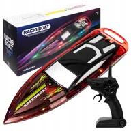 Zabawki zdalnie sterowane - Łódź Motorówka Wyścigówka Zdalnie Sterowana Duża Prędkość 15Km/H Led Pilot - miniaturka - grafika 1