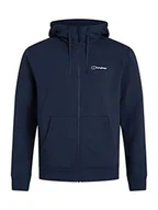 Bluzy męskie - Berghaus Męska bluza z kapturem z logo kangurka z bawełny organicznej na zamek błyskawiczny - miniaturka - grafika 1