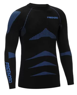 Pozostała odzież narciarska - Freenord, Bluzka termoaktywna męska z długim rękawem, Energytech Evo, czarno-niebieski, rozmiar XXL - grafika 1