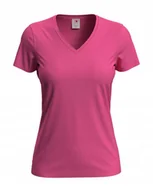 Koszulki i topy damskie - Koszulka damska T-shirt damski Stedman V-neck ST2700 Sweet Pink L - miniaturka - grafika 1