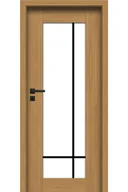 Drzwi wewnętrzne - Pol-Skone Dzwi Wewnętrzne Z Szybą Samos V1S1 Laminowane Dąb Polski - miniaturka - grafika 1