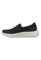 Trampki męskie - Skechers Męskie trampki 216485 NVGY, granatowe tekstylne/granatowe wykończenie, rozmiar 15 (UK), Granatowa tkanina granatowa skóra granatowa wykończenie, 50.5 EU - miniaturka - grafika 1