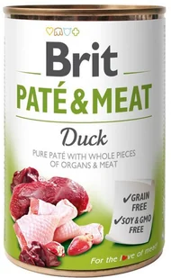 Brit Pate & Meat Dog Duck KACZKA 400g  od 95zł +DO 3% ZWROTU W PROGRAMIE LOJALNOŚCIOWYM PATE-400-DUCK - Mokra karma dla psów - miniaturka - grafika 2