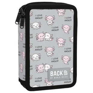 PIÓRNIK BACKUP MODEL PODWÓJNY Z WYPOSAŻENIEM AXOLOT LOVE - Piórniki - miniaturka - grafika 1