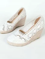 Espadryle damskie - Shein Damskie Espadryle Białe Ażurowe 42 Vdk - miniaturka - grafika 1