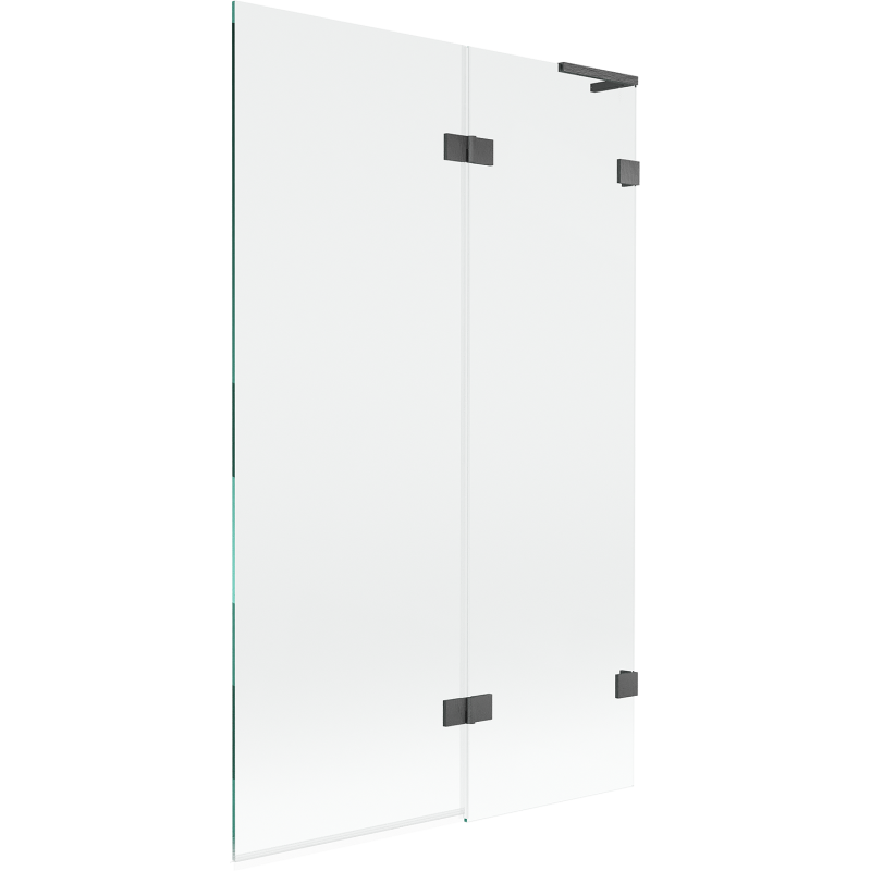 Mexen Lunar L parawan nawannowy 2-skrzydłowy prawy 110 x 150 cm, transparent, gun gray szczotkowany - 897L-110-100-66-00-P