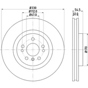 Tarcze hamulcowe - Tarcza hamulcowa HELLA PAGID 8DD 355 126-301 - miniaturka - grafika 1