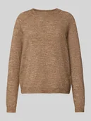 Swetry damskie - Sweter z dzianiny o kroju regular fit z raglanowymi rękawami model ‘JULIANA’ - miniaturka - grafika 1