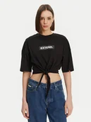 Koszulki i topy damskie - ONLY T-Shirt Serena 15343356 Czarny Regular Fit - miniaturka - grafika 1