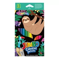 Kredki, ołówki, pastele i pisaki - kredki ołówkowe trójkątne 12 kolorów jumbo wildkid 22037 colorino - miniaturka - grafika 1