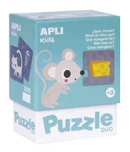 Apli Kids Puzzle dwuczęściowe Kids - Co jedzą zwierzątka$3 3+ - Puzzle - miniaturka - grafika 2