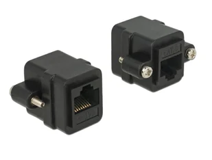 DeLOCK 85124 zmieniacz płci / kabli RJ-45 Czarny - Adaptery i przejściówki - miniaturka - grafika 1
