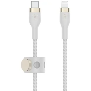 Belkin Kabel USB Typ-C Lightning Braided Silicone 2m Biały CAA011BT2MWH - Kable USB - miniaturka - grafika 1