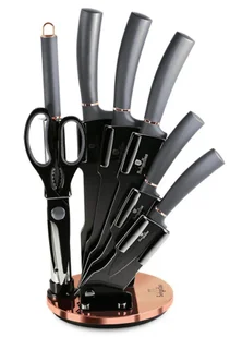 Elegancki srebrny zestaw 5 noży z czarnym ostrzem B4-L03 - Noże Elegancki srebrny zestaw 5 noży z czarnym ostrzem B4-L03 - Noże - miniaturka - grafika 1