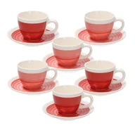 Kubki - Zestaw do kawy Tognana Louise, 80 ml, 12 elementów, czerwony - miniaturka - grafika 1