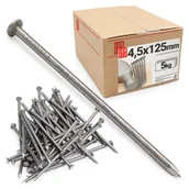 Gwoździe - Gwoździe budowlane czarne 4,5x125 mm 5kg - miniaturka - grafika 1