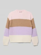 Swetry dla dziewczynek - Sweter z dzianiny o kroju regular fit z mieszanki wiskozy model ‘SANDY’ - miniaturka - grafika 1