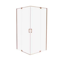 Kabiny prysznicowe - Kabina prysznicowa uchylna Swing miedź 80 x 110 Wellneo - miniaturka - grafika 1