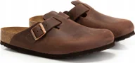 Klapki i japonki męskie - Birkenstock Boston SFB LEOI 159711 Brązowe 46 - miniaturka - grafika 1