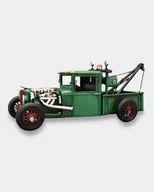 Figurki dekoracyjne - Pick Up Holownik w stylu Hot Rod Model Metalowy Zielony - miniaturka - grafika 1