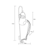 Lampy ogrodowe - Globo Lampa solarna LED 33652, srebrna, konewka, szpikulec do ziemi, metalowa - miniaturka - grafika 1
