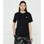 Koszulki i topy damskie - Karl Lagerfeld T-shirt IKON PATCH | Relaxed fit - miniaturka - grafika 1