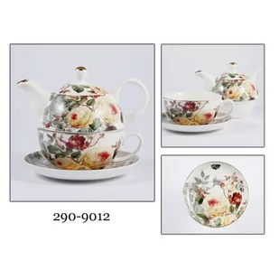 P4Y, Filiżanka Z Czajniczkiem Tea For One Roses, Róże - Zaparzacze i kawiarki - miniaturka - grafika 1