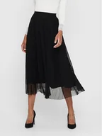 Spódnice - ONLY Spódnica midi 15214303 Czarny Regular Fit - miniaturka - grafika 1