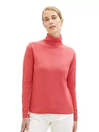 Swetry damskie - TOM TAILOR Damski sweter Basic z golfem, 32401-barokowy melanż, XXL - miniaturka - grafika 1