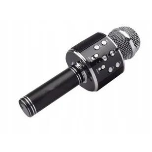 Xrec Mikrofon  Mikrofon Karaoke Głośnik Bluetooth WS858 Czarny SB5422 - Mikrofony estradowe - miniaturka - grafika 1