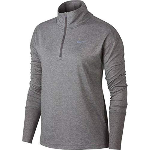 Nike damski top z zamkiem do połowy długości, z zamkiem błyskawicznym szary szary X-S