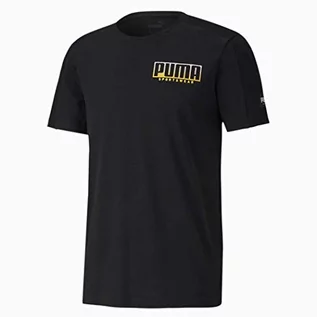 Koszulki męskie - PUMA PUMA Męska koszulka sportowa Advanced Puma czarno-złoty pręt S 581336 - grafika 1