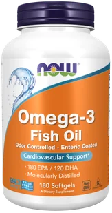 Now Foods Omega-3 1000 mg - 180 kapsułek - Witaminy i minerały - miniaturka - grafika 1