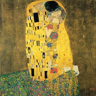 Reprodukcja obrazu Gustava Klimta – The Kiss, 90x90 cm - Obrazy i zdjęcia na płótnie - miniaturka - grafika 1
