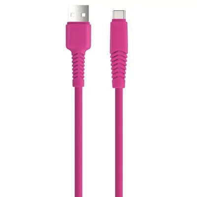 Kabel USB - USB Typ-C XO KSC-C-1.526 2.1A 1.5 m Różowy