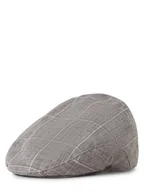 Czapki męskie - Bugatti Męska czapka z zawartością lnu Mężczyźni Bawełna beżowy|brązowy wzorzysty, 57 - miniaturka - grafika 1