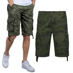 Spodenki Alpha Industries Jet Short Camo 191200C 415 - Dark Olive Camo  33 - Odzież taktyczna i umundurowanie - miniaturka - grafika 1