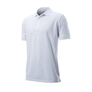 Koszulki męskie - Wilson męska koszulka polo, AUTHENTIC POLO, poliester biały XXL WGA700618 - grafika 1