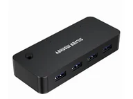 Huby USB - SILVER MONKEY Hub USB Switch Box HUB 4 x USB 3.1 + USB-C (DC) (na 2 komputery) - miniaturka - grafika 1