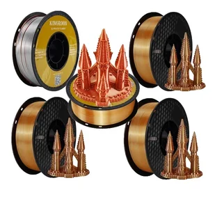 filament do drukarek 3D, trójkolorowy materiał jedwabny, szpula bez pęcherzyków powietrza, 5 kg kolor E - Filamenty i akcesoria do drukarek 3D - miniaturka - grafika 1