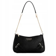 Torebki damskie - GUESS Torebka Damska na ramię Skóra Ekologiczna Czarna Mała Listonoszka - miniaturka - grafika 1