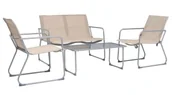 Meble ogrodowe - Czteroczęściowy zestaw wypoczynkowy w kolorze kremowym C9-B11 - miniaturka - grafika 1
