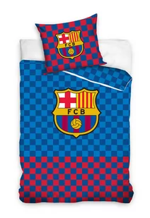 Carbotex Pościel Piłkarska FC Barcelona 160x200 herb klubowa fcb192029 - Pościel dla dzieci - miniaturka - grafika 1