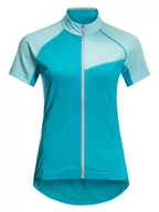 Koszulki sportowe damskie - Jack Wolfskin Koszulka kolarska "Tourer" w kolorze turkusowym - miniaturka - grafika 1