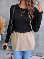 Bluzki damskie - Shein Bluzka Damska Z Długim Rękawem 40/42 V7E - miniaturka - grafika 1