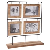 Ramki na zdjęcia - Atmosphera Créateur dintérieur Drewniana ramka 4 zdjęcia stojąca ramka mini galeria 42 x 36 cm jja-155120 - miniaturka - grafika 1