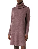 Sukienki - ONLY Damska sukienka z dzianiny, długa, Różowy brązowy melanż, XL - miniaturka - grafika 1